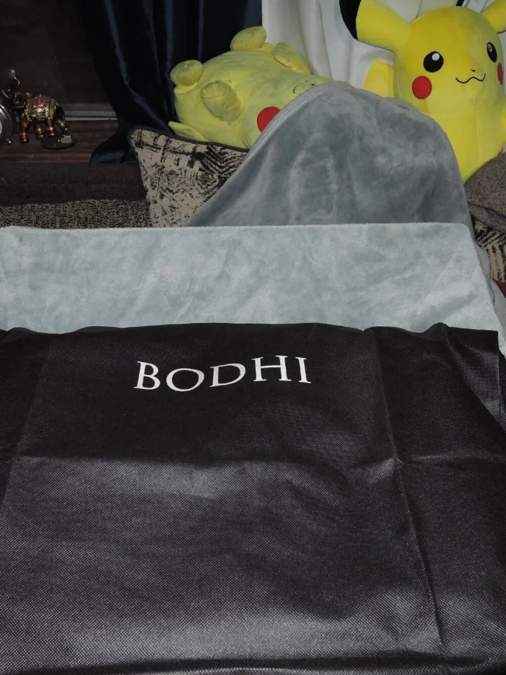 Bodhi Laptop Bag Gray with Light Gray Stripes Black Trim